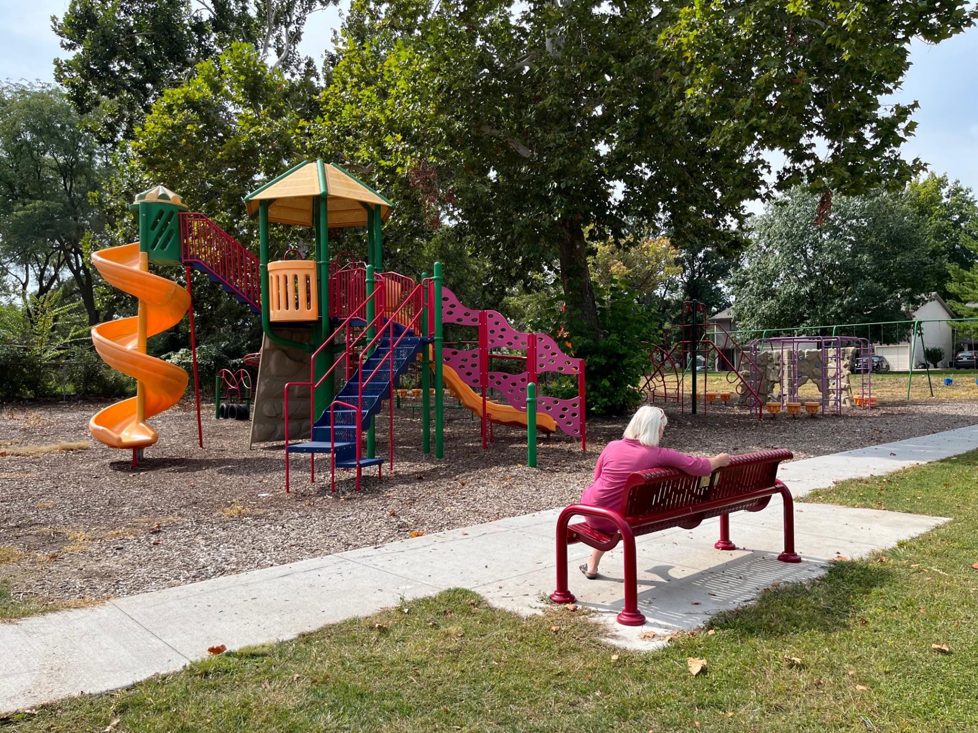 Playground equipment at a park