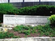 municipal Water Plant Concrete Sign