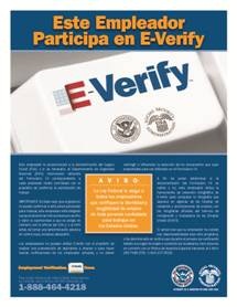 E-verify Poster in Spanish
