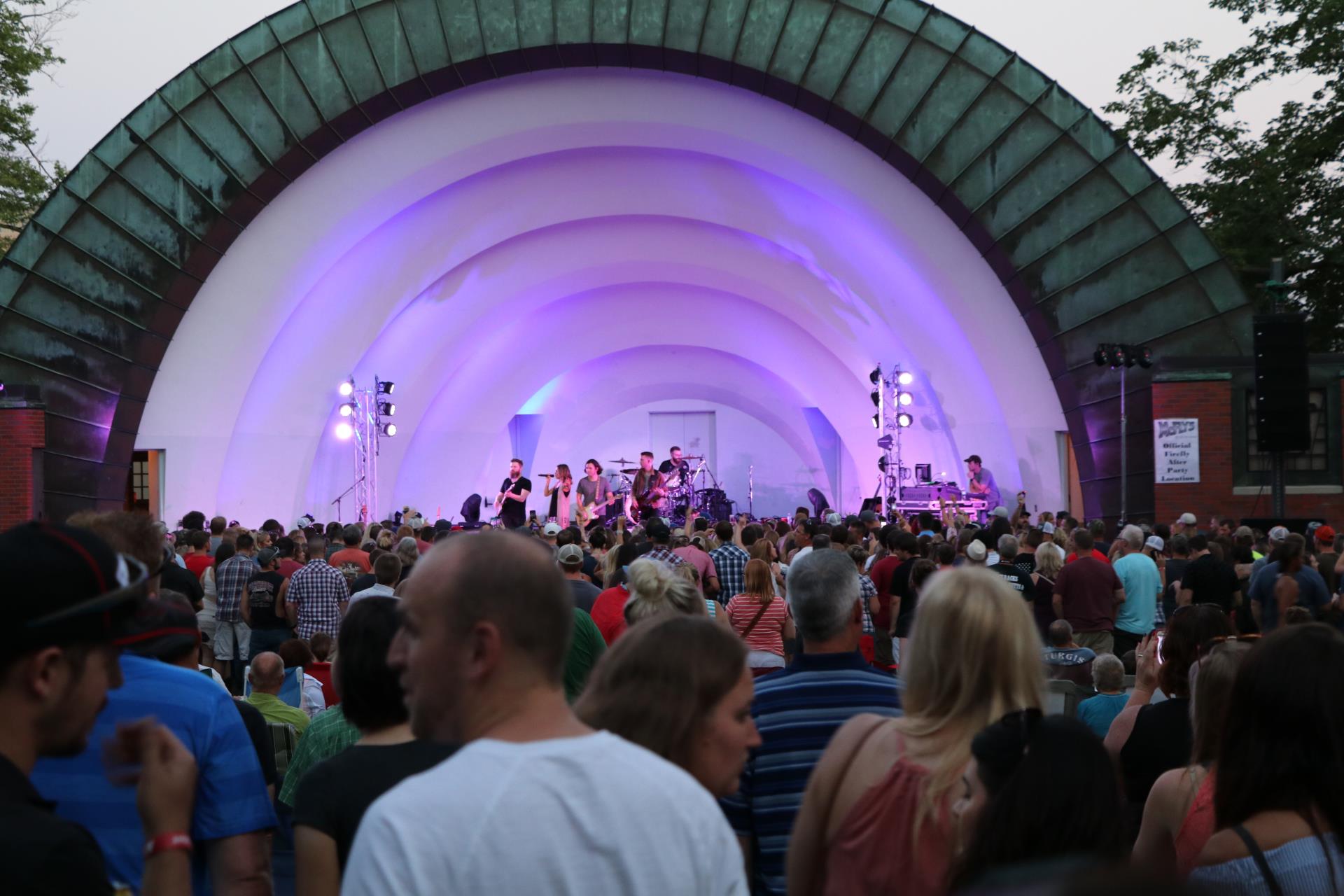 Durham Bandshell during a concet