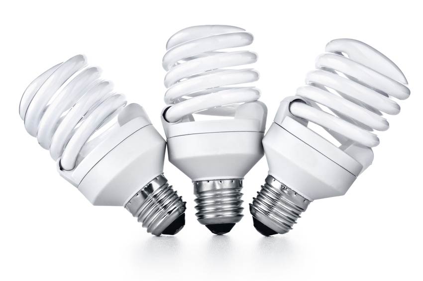 Three Fluorescent Light Bulbs